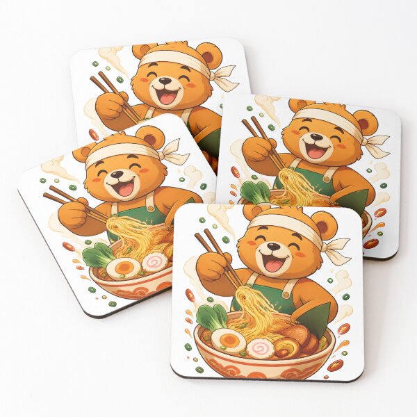 Item preview, Cute Bear Ramen Chef | Kawaii Japanese Noodle Bowl Art designed and sold by Catchy-Couture.