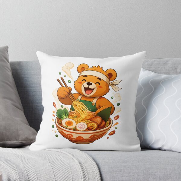 Item preview, Cute Bear Ramen Chef | Kawaii Japanese Noodle Bowl Art designed and sold by Catchy-Couture.
