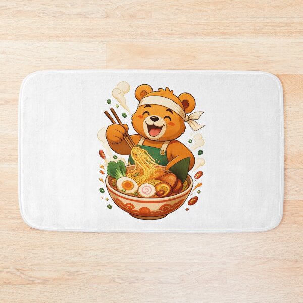 Item preview, Cute Bear Ramen Chef | Kawaii Japanese Noodle Bowl Art designed and sold by Catchy-Couture.
