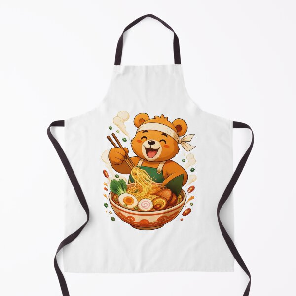 Item preview, Cute Bear Ramen Chef | Kawaii Japanese Noodle Bowl Art designed and sold by Catchy-Couture.