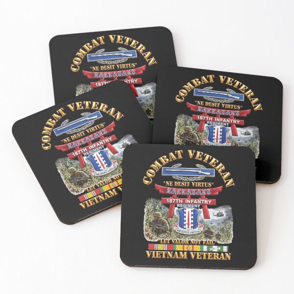 Item preview, Army - Combat Veteran - 187th Infantry Regiment - Torii, Rakkasans, Let Valor Not Fail, English, Latin - Vietnam Veteran w Scene - 3D - Enhanced designed and sold by Military Insignia Products.