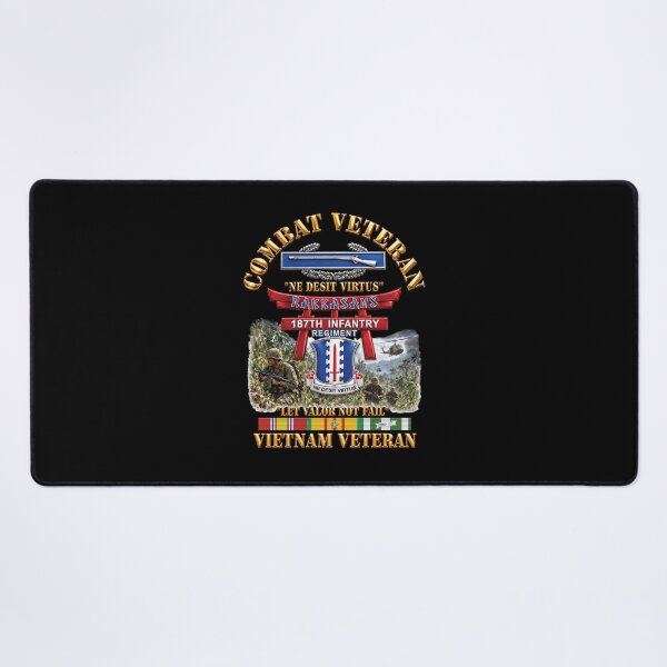 Item preview, Army - Combat Veteran - 187th Infantry Regiment - Torii, Rakkasans, Let Valor Not Fail, English, Latin - Vietnam Veteran w Scene - 3D - Enhanced designed and sold by Military Insignia Products.