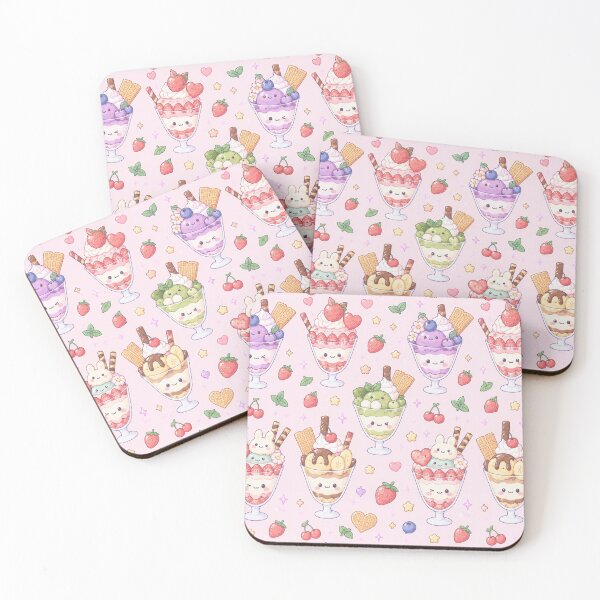 Item preview, Kawaii Parfait Pattern designed and sold by Soft Berry Studio.