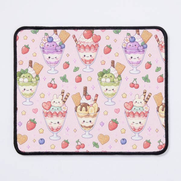 Item preview, Kawaii Parfait Pattern designed and sold by Soft Berry Studio.