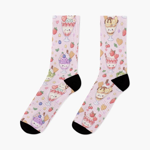 Item preview, Kawaii Parfait Pattern designed and sold by Soft Berry Studio.