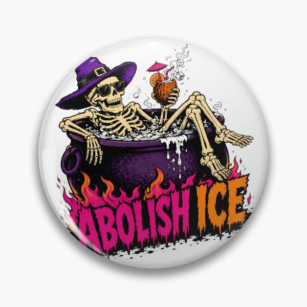Item preview, Abolish Ice Skeleton Cauldron Gothic Summer Pun designed and sold by chattsuede.