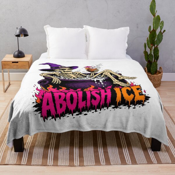 Item preview, Abolish Ice Skeleton Cauldron Gothic Summer Pun designed and sold by chattsuede.
