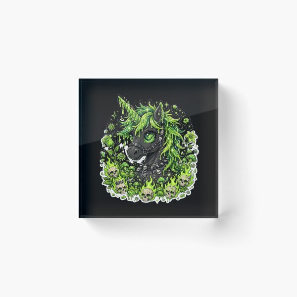 Item preview, Toxic Unicorn Gothic Unicorn Flame Skull Unicorn Green Slime Unicorn designed and sold by HealingEraInk.