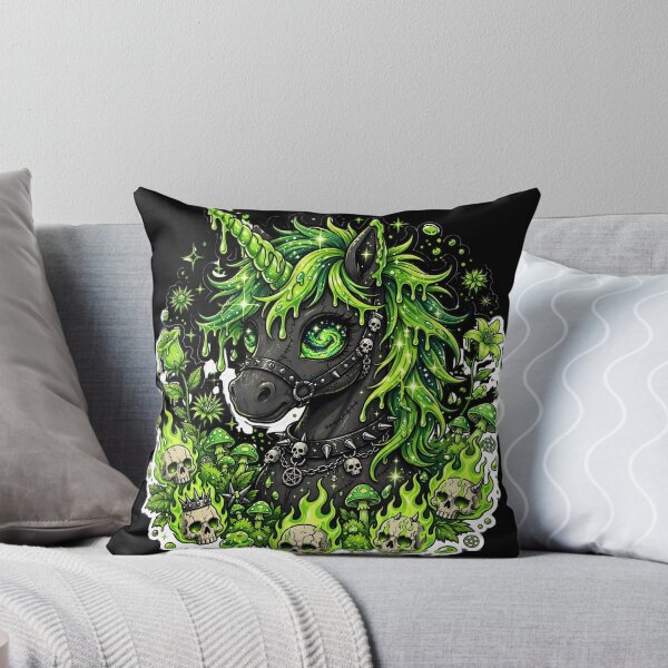 Item preview, Toxic Unicorn Gothic Unicorn Flame Skull Unicorn Green Slime Unicorn designed and sold by HealingEraInk.