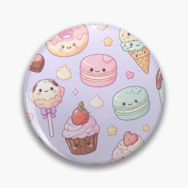 Item preview, Kawaii Dessert Mix Pattern designed and sold by Soft Berry Studio.