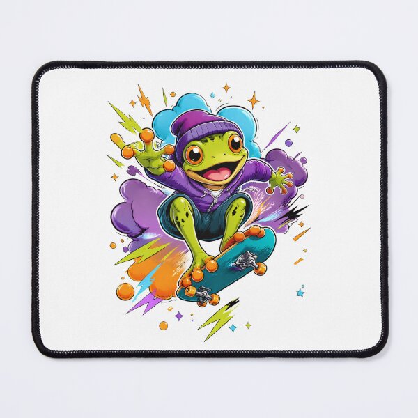 Item preview, Rad Skateboard Frog | Street Style Action Art designed and sold by Catchy-Couture.