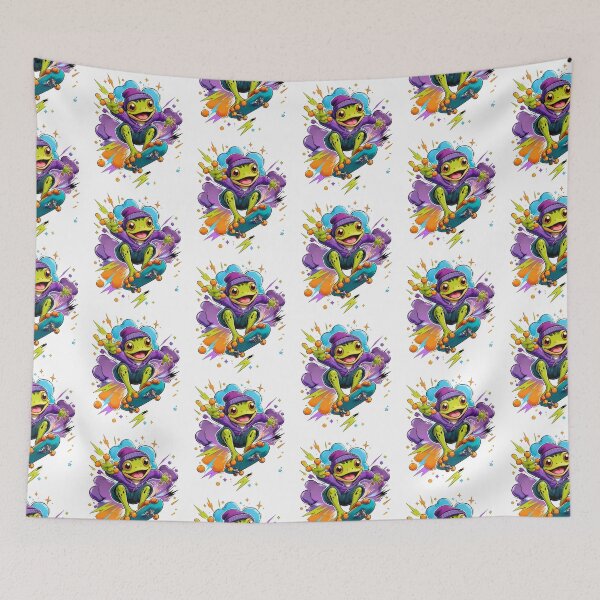 Item preview, Rad Skateboard Frog | Street Style Action Art designed and sold by Catchy-Couture.