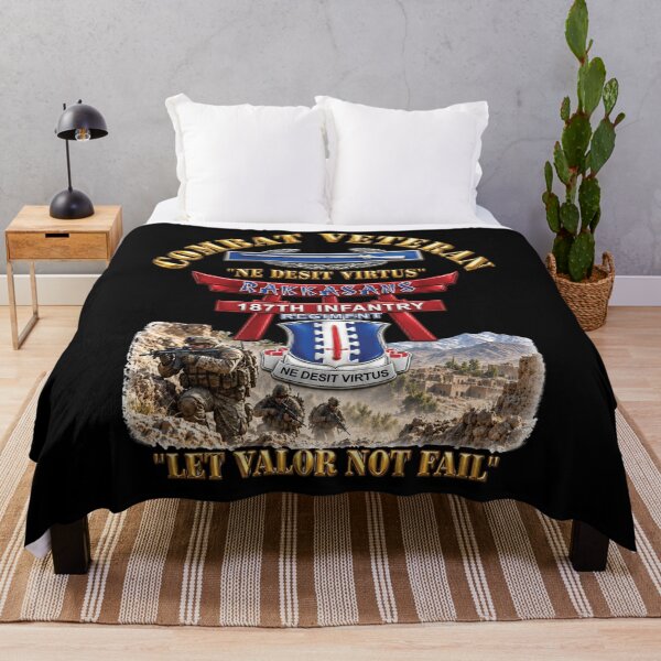 Item preview, Army - Combat Veteran - 187th Infantry Regiment - Torii, Rakkasans, Let Valor Not Fail, English, Latin - 3D - Enhanced designed and sold by Military Insignia Products.