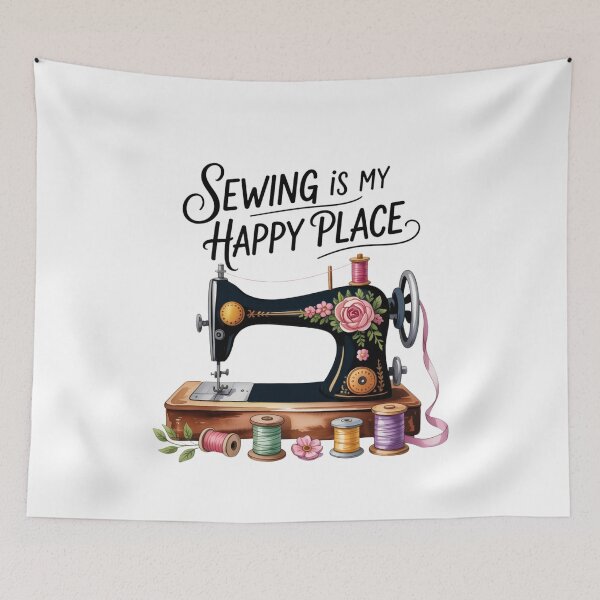 Item preview,  Sewing Is My Happy Place  Sewing Lifestyle  designed and sold by AleksandraJac05.
