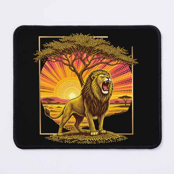 Item preview, Roaring Lion at Sunset Illustration designed and sold by Museum Of Non-Existing Art.