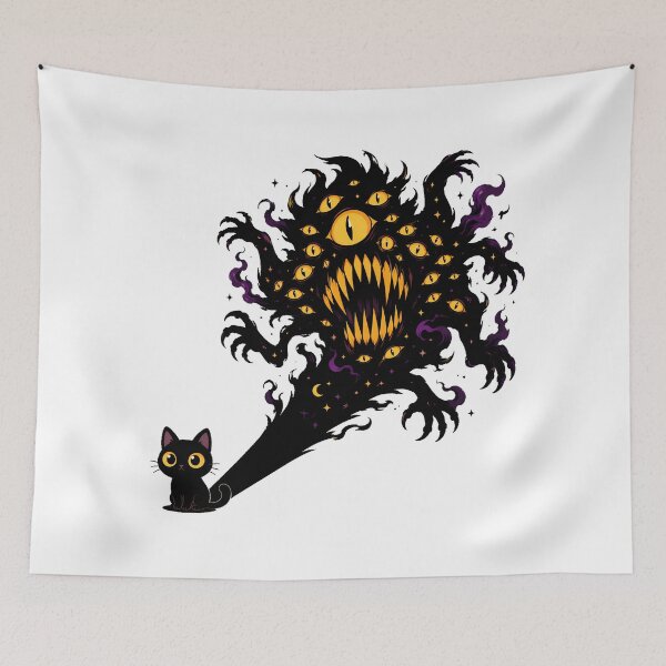 Item preview, Eldritch Cat Shadow Monster Goth Cosmic Horror designed and sold by chattsuede.