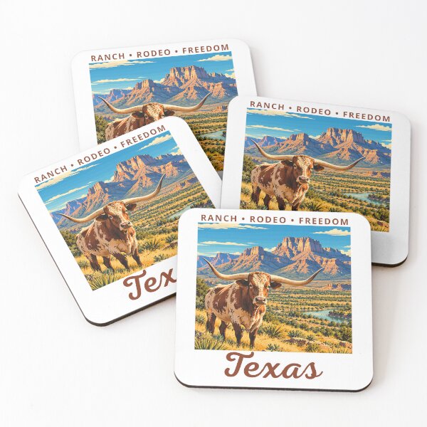 Item preview, Texas in the USA, Vintage Art Travel Landscape designed and sold by MaateoDesign.