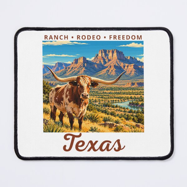 Item preview, Texas in the USA, Vintage Art Travel Landscape designed and sold by MaateoDesign.