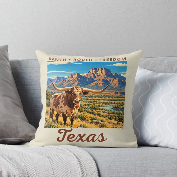 Item preview, Texas in the USA, Vintage Art Travel Landscape designed and sold by MaateoDesign.
