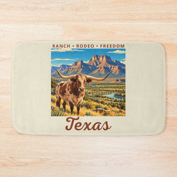 Item preview, Texas in the USA, Vintage Art Travel Landscape designed and sold by MaateoDesign.