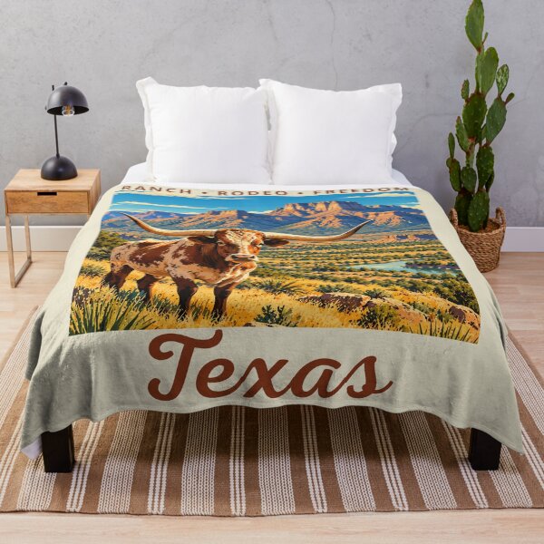 Item preview, Texas in the USA, Vintage Art Travel Landscape designed and sold by MaateoDesign.