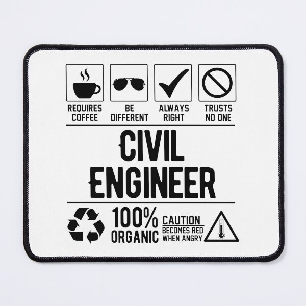 Item preview, Civil Engineer Profession Design with Construction Elements and Blueprint Style designed and sold by YUKAdesign.