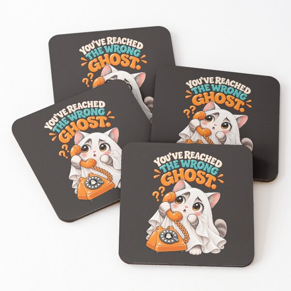Item preview, You’ve Reached the Wrong Ghost – Cute Cat Halloween designed and sold by HO•Designs.