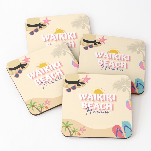 Item preview, Waikiki Beach Hawaii Retro Typography | Tropical Vacation Souvenir Design designed and sold by DonnaRaine.
