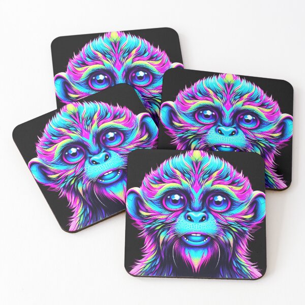 Item preview, Vaporwave Neon Cyber Primate - Psychedelic Ape  designed and sold by A E S T H E T A T A G.