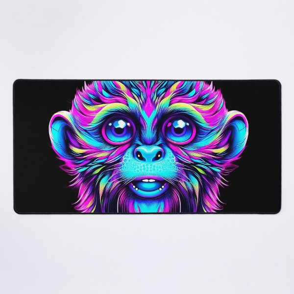Item preview, Vaporwave Neon Cyber Primate - Psychedelic Ape designed and sold by A E S T H E T A T A G.