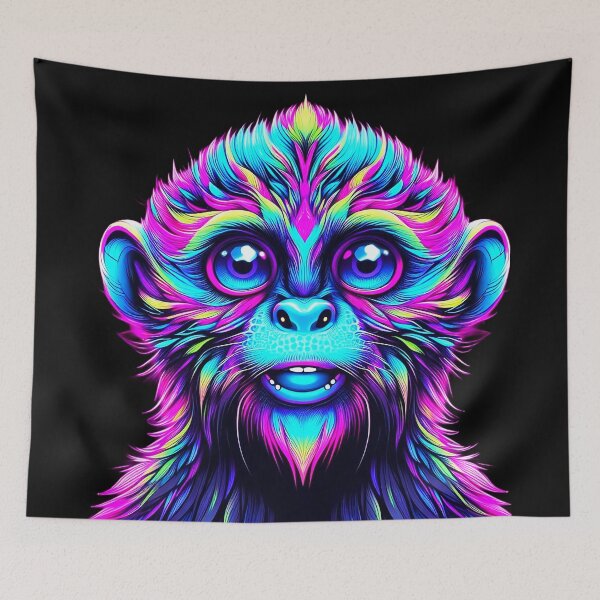 Item preview, Vaporwave Neon Cyber Primate - Psychedelic Ape  designed and sold by A E S T H E T A T A G.