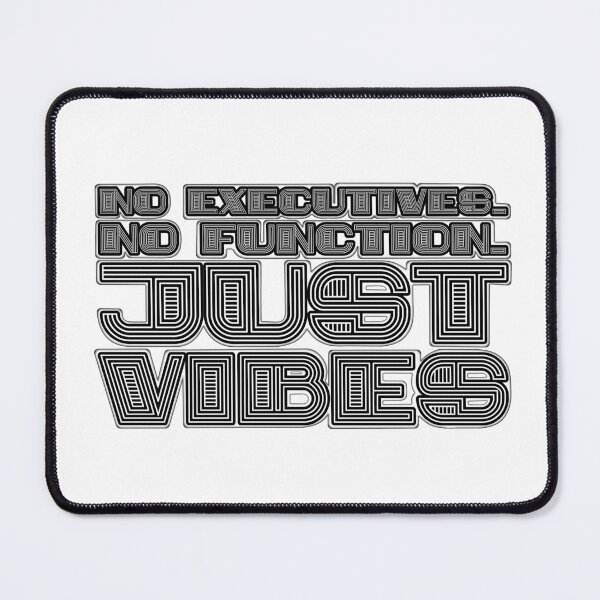 Item preview, Just Vibes Dark | Funny ADHD Graphic | Bold Bubble Typography | Executive Dysfunction designed and sold by RareSquareBearArts.