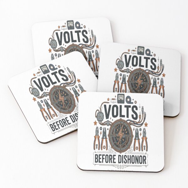 Item preview, Volts Before Dishonor Funny Electrician Trade Worker Gift designed and sold by ArtsyElegance4U ⭐⭐⭐⭐⭐.