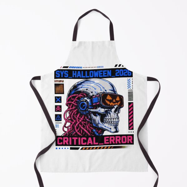 Item preview, Sci-Fi Tech Skull Error Futuristic Halloween Cyborg designed and sold by chattsuede.