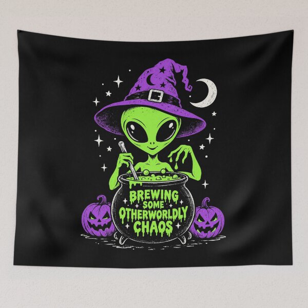 Item preview, Alien Wearing a Witch Hat designed and sold by SignumShop.