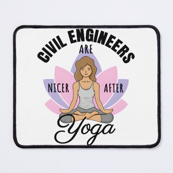 Item preview, Civil Engineers Enjoying Yoga for Good Vibes and Relaxation Design designed and sold by YUKAdesign.