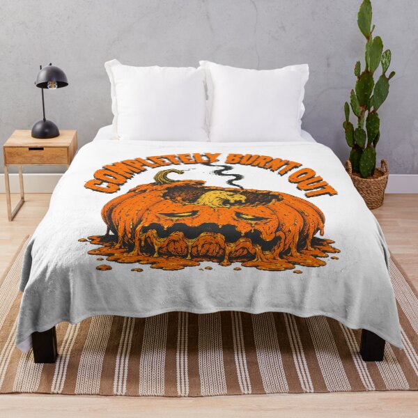 Item preview, Completely Burnt Out Pumpkin Exhausted Halloween Humor designed and sold by chattsuede.