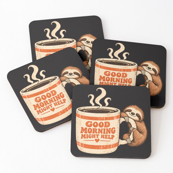 Item preview, Sleepy Sloth Hugging a Giant Coffee Mug designed and sold by AwesomeBeyondLimits.