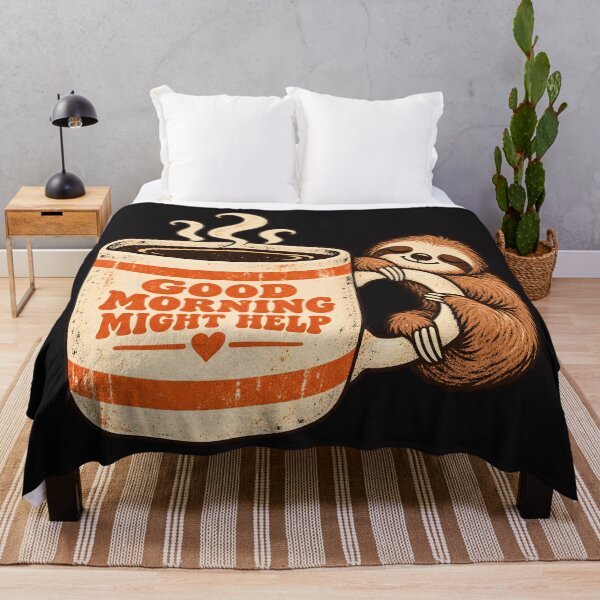 Item preview, Sleepy Sloth Hugging a Giant Coffee Mug designed and sold by AwesomeBeyondLimits.