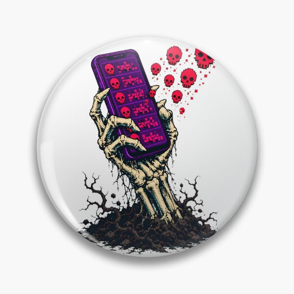 Item preview, Doomscrolling Skeleton Hand Social Media Addiction designed and sold by chattsuede.