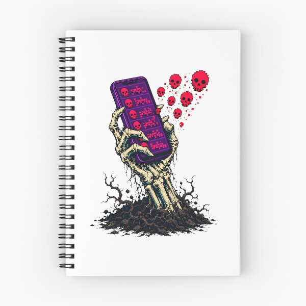 Item preview, Doomscrolling Skeleton Hand Social Media Addiction designed and sold by chattsuede.