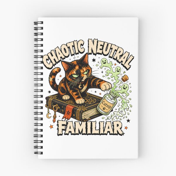 Item preview, Chaotic Neutral Cat Familiar Spooky Witchy RPG Gamer designed and sold by chattsuede.
