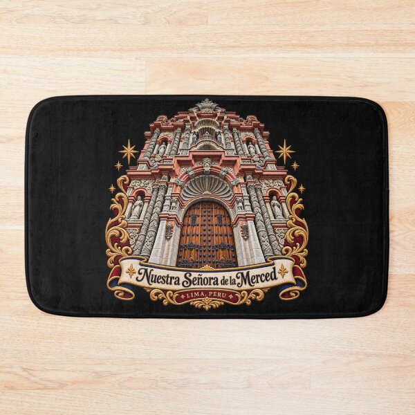 Item preview, Nuestra Señora de la Merced Basilica Embroidery Crest – Lima Peru Baroque Architecture Art designed and sold by Emoji Emblems.