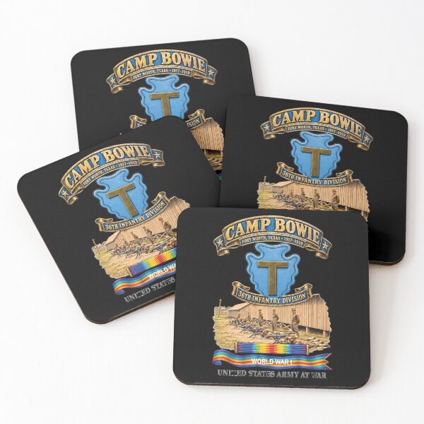 Item preview, Army - Camp Bowie, Fort Worth TX  w Scene - 3D - Enhanced - SVC WWI designed and sold by Military Insignia Products.