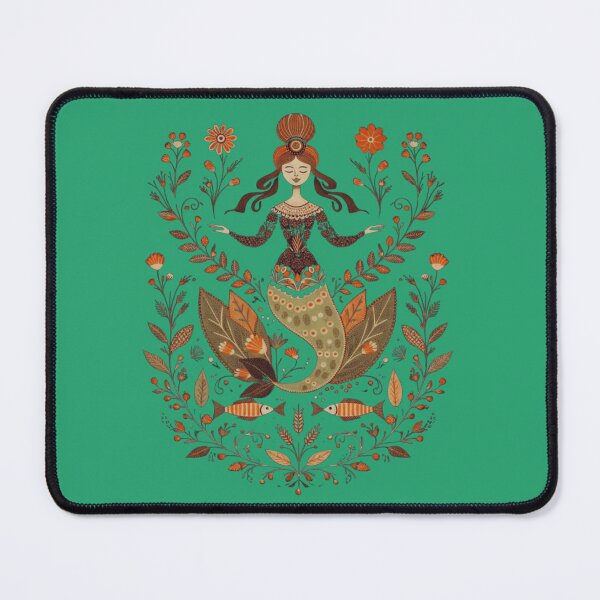 Item preview, Nature Woman Floral Folk Art – Vintage Botanical Boho Illustration designed and sold by Mousy17.