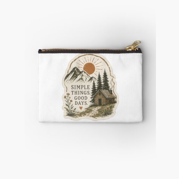 Item preview, Simple Things Good Days Vintage Mountain Cabin Rustic Nature Wall Art designed and sold by Sepia soul.