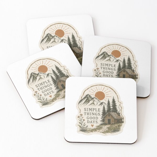 Item preview, Simple Things Good Days Vintage Mountain Cabin Rustic Nature Wall Art designed and sold by Sepia soul.