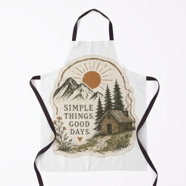 Item preview, Simple Things Good Days Vintage Mountain Cabin Rustic Nature Wall Art designed and sold by Sepia soul.