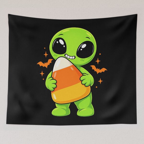 Item preview, Cute Alien Holding Candy Corn designed and sold by SignumShop.
