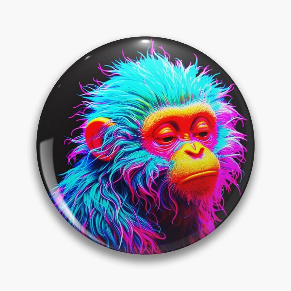 Item preview, Neon Synth-Ape - Volumetric Cyber Primate  designed and sold by A E S T H E T A T A G.